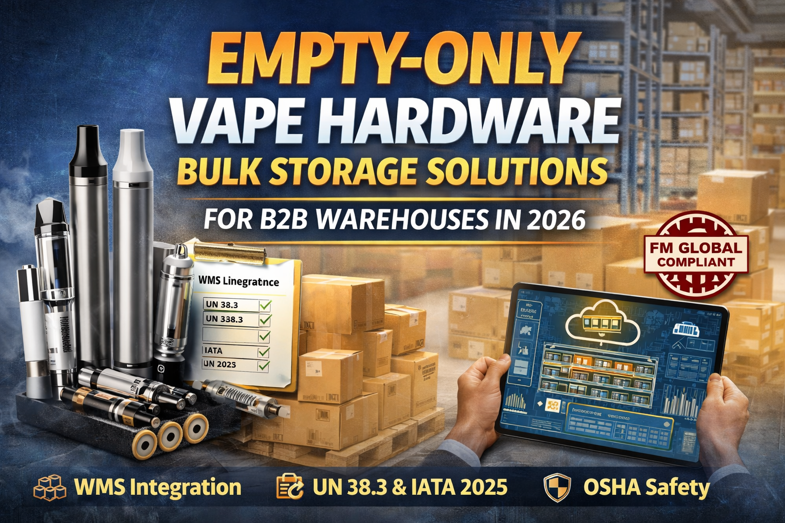 Empty-Only Vape Hardware Bulk Storage Solutions for B2B Warehouses in 2026