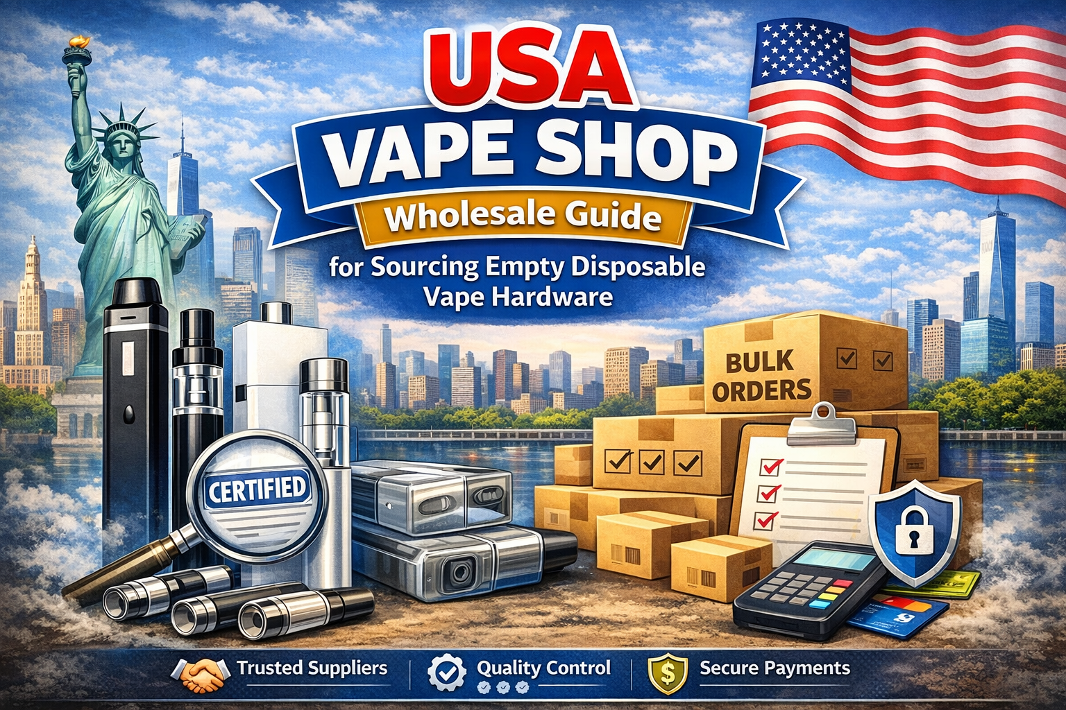USA Vape Shop Wholesale Guide for Sourcing Empty Disposable Vape Hardware