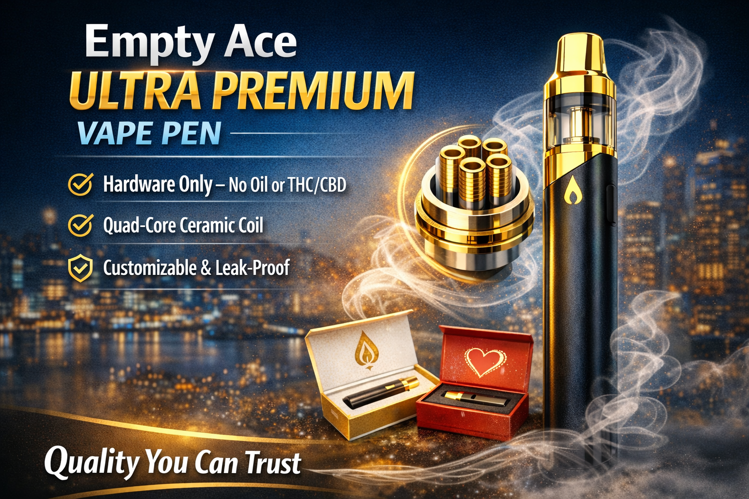 Features and Specifications of the Empty Ace Ultra Premium Vape Pen