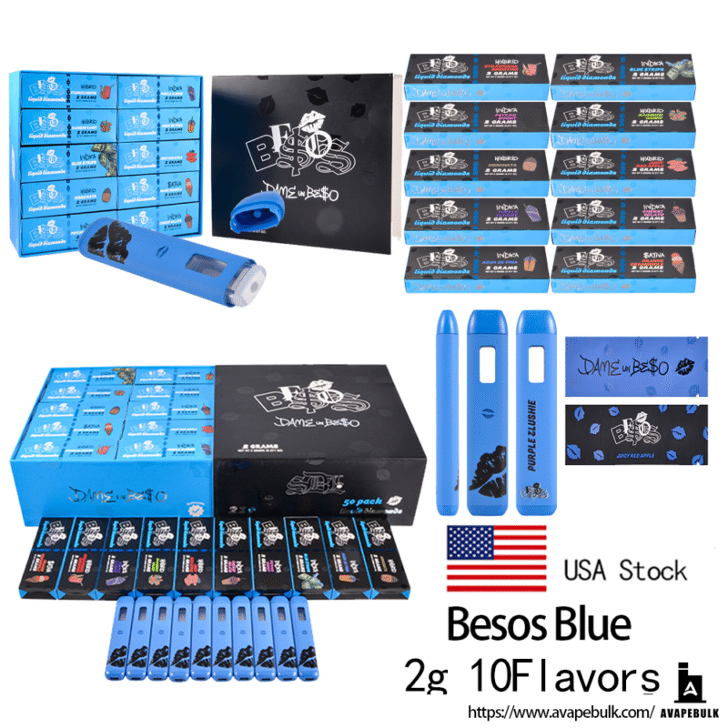 USA Stock Blue Besos 2g disposable