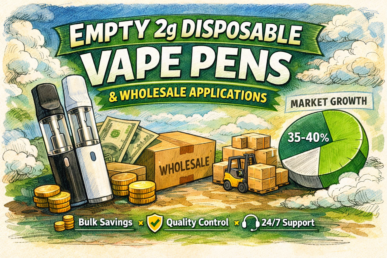 What Are Empty 2g Disposable Vape Pens and Their Wholesale Applications