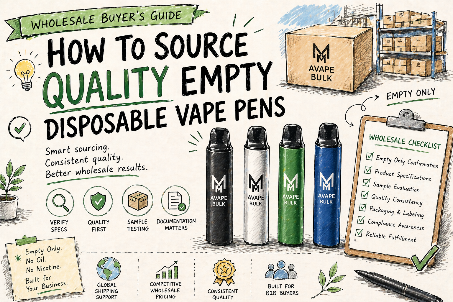 How to Source Quality Empty Disposable Vape Pens for Wholesale Buyers