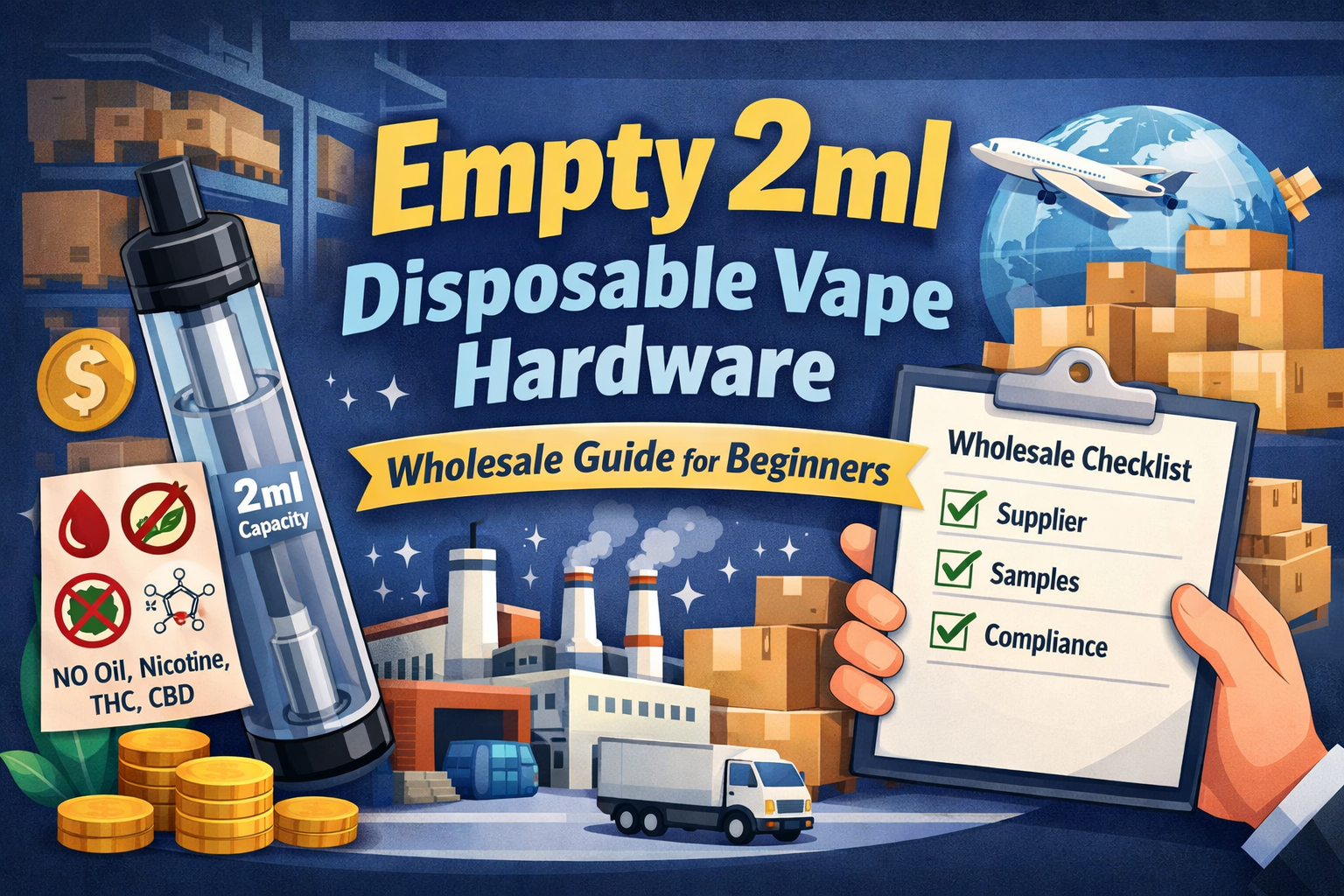Empty 2ml Disposable Vape Hardware Wholesale Guide for Beginners