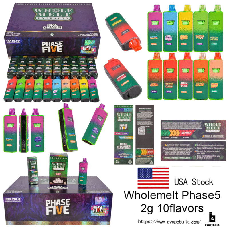 USA Stock Whole Melt Phase 5 Dual Chamber 2g Disposable