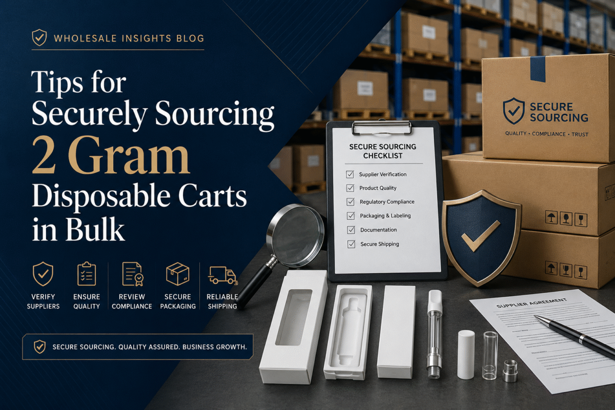 Tips for Securely Sourcing 2 Gram Disposable Carts in Bulk